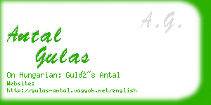 antal gulas business card